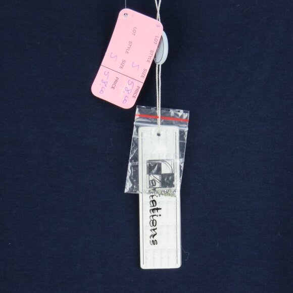 Variations Top Womens Size Small Blue White Studs Floral Short Sleeve Scoop - Picture 6 of 6